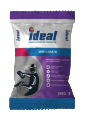 Ideal Wallmate wall putty packaging for smooth interior wall finishing and surface preparation