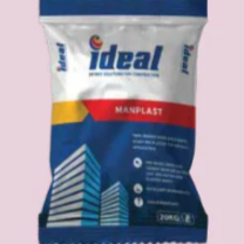 Ideal Manplast ready-mix plaster packaging for smooth wall and ceiling plastering